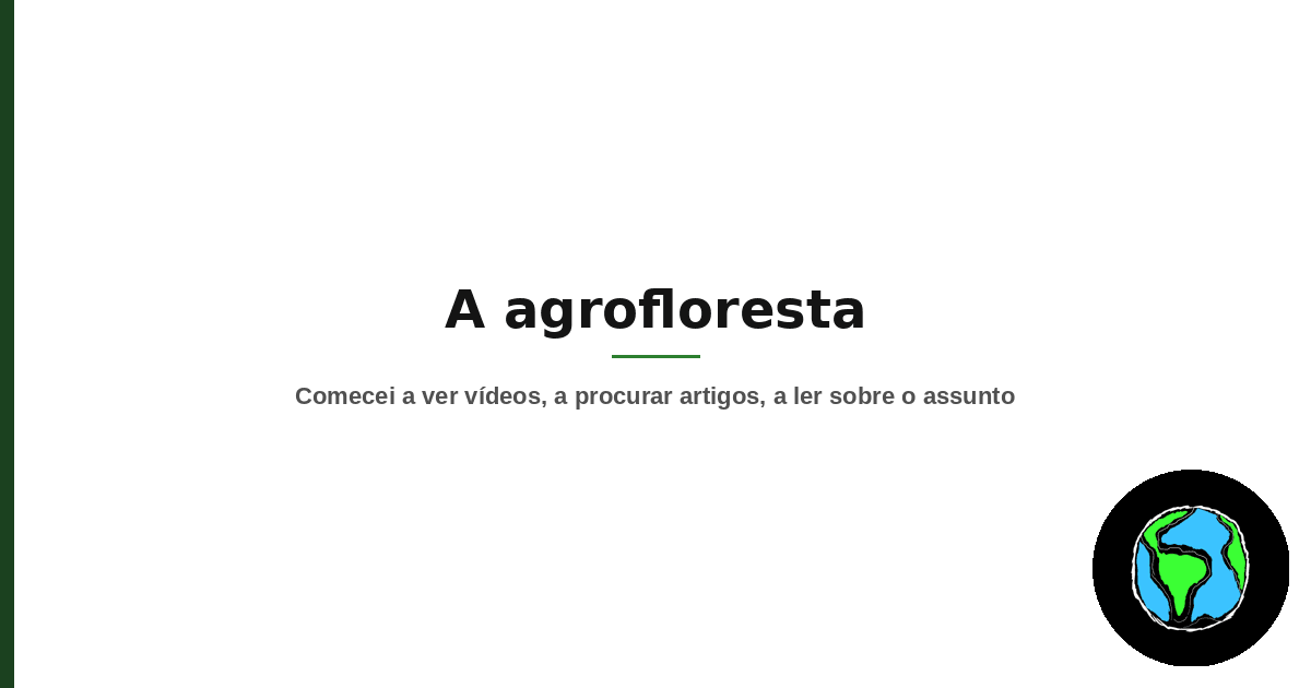 Capa do artigo A agrofloresta