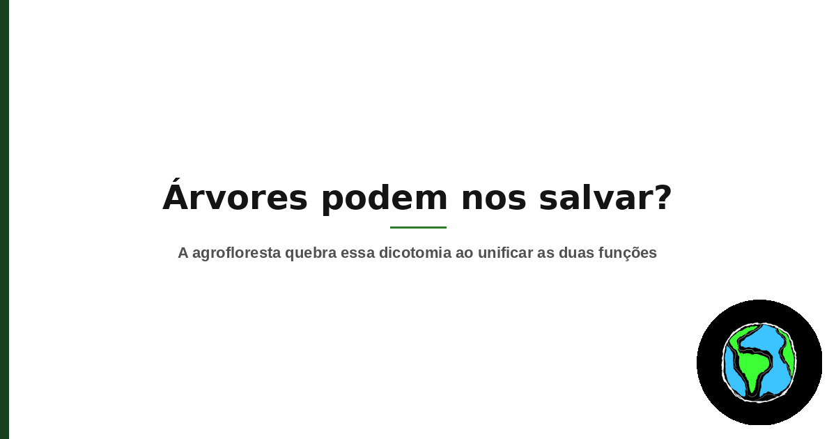 Capa do artigo Árvores podem nos salvar?