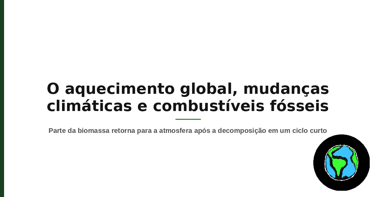 Imagem de destaque do artigo O aquecimento global, mudanças climáticas e combustíveis fósseis