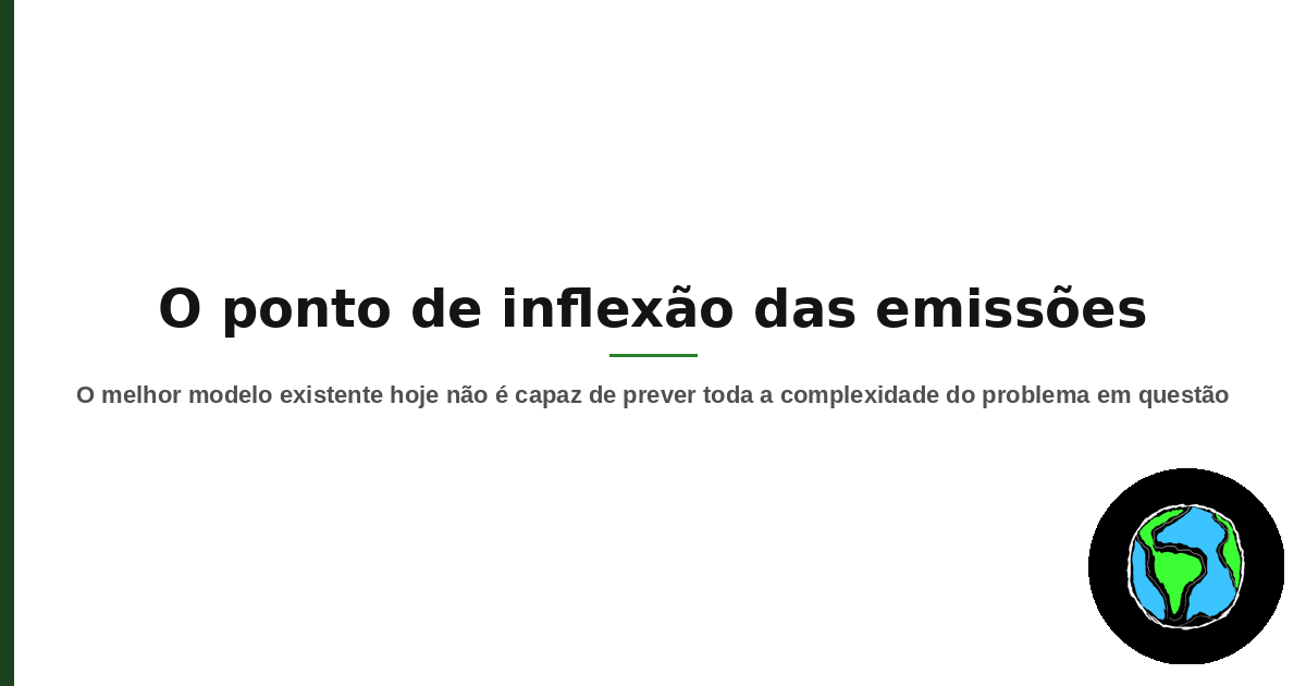 Imagem de destaque do artigo O ponto de inflexão das emissões
